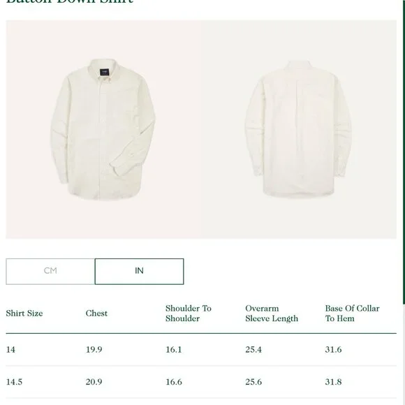 Drakes - Cream Ticking Stripe Cotton Oxford Cloth Button-Down Shirt - Size 15 - Picture 8 of 8